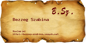 Bezzeg Szabina névjegykártya